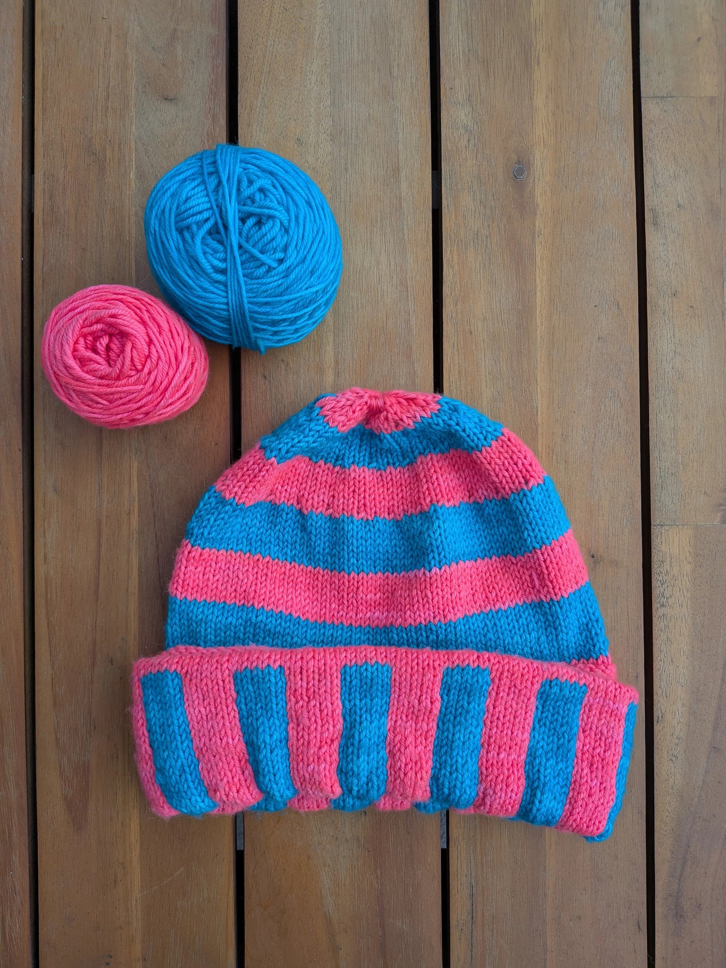 Hand-dyed Electric Coral DK Yarn