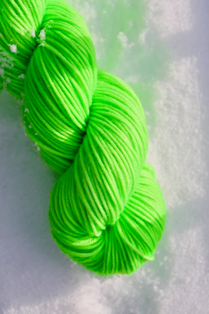 Hand-Dyed Apple Green DK Yarn