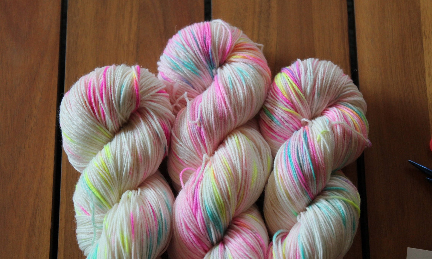 Hand-Dyed GRAFFITI Sock Yarn | Superwash Wool and Nylon