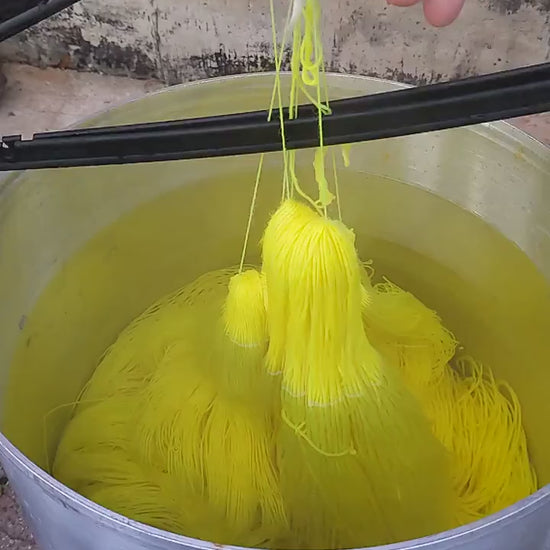 Hand-dyed  NEON Yellow DK