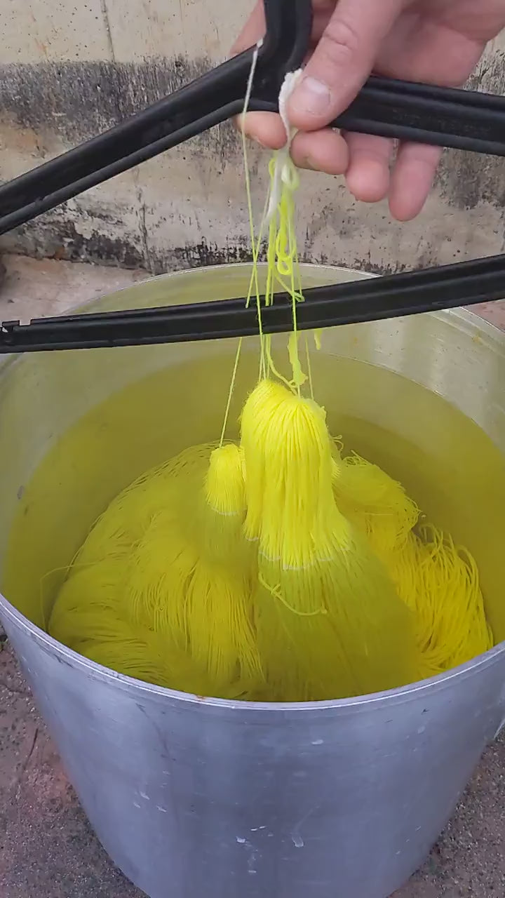 Hand-dyed  NEON Yellow DK