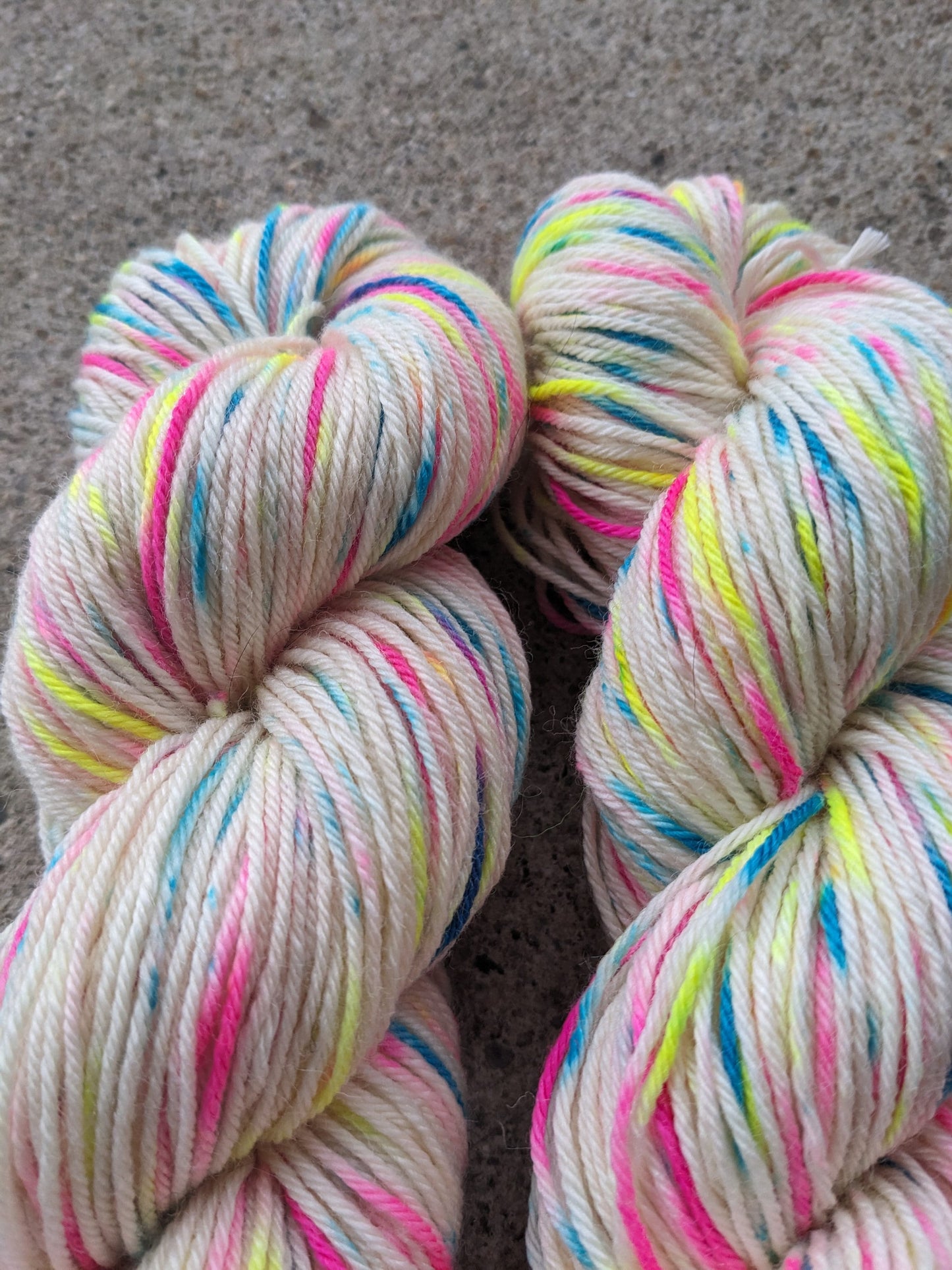 Hand-dyed Graffiti Silky DK Yarn | Superwash Merino Wool & Tussah Silk